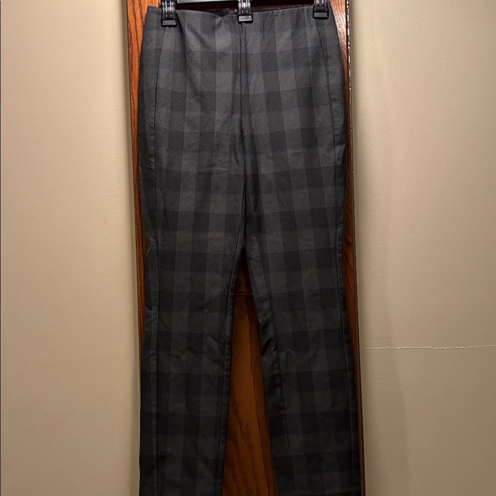 Rag & Bone Charcoal Checkered Pants - size 6